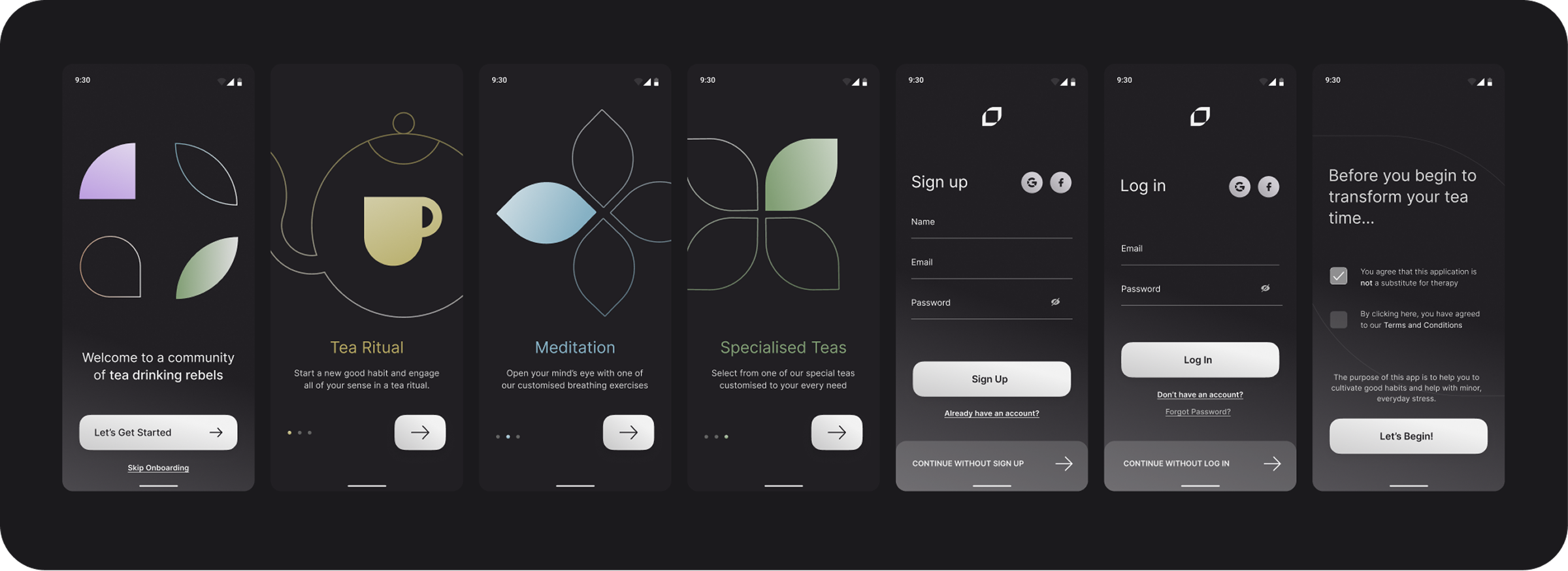 T'time calming onboarding experience